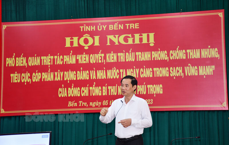 Phó trưởng Ban Nội chính Trung ương Nguyễn Thái Học phổ biến, quán triệt nội dung cốt lõi của tác phẩm