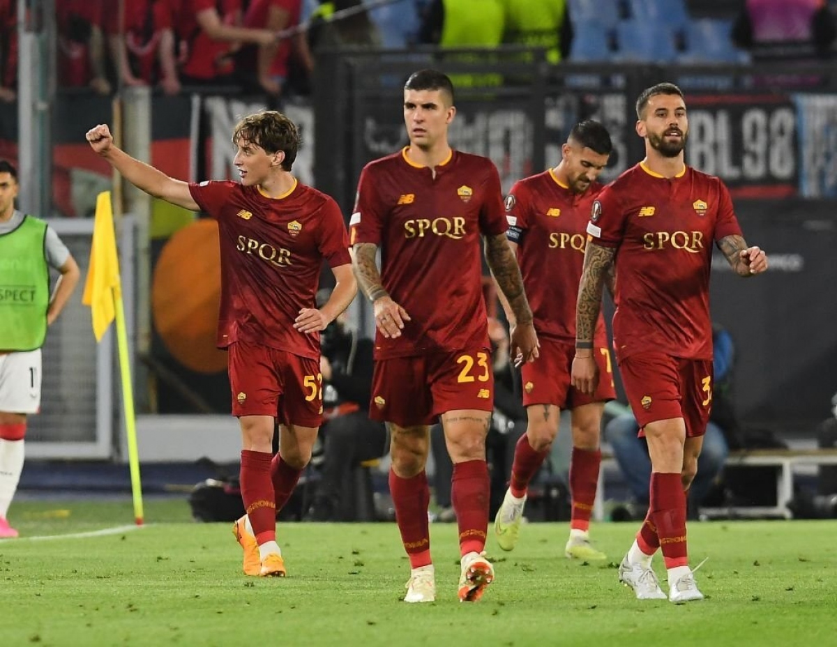 AS Roma giành ưu thế mong manh trước Leverkusen. Ảnh: Getty