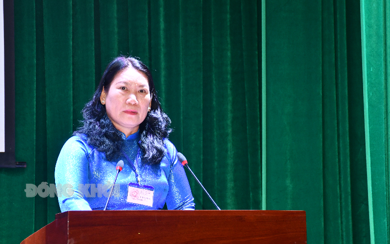 Phát biểu khai mạc của Phó chủ tịch UBND tỉnh - Chủ tịch Hội đồng thi Nguyễn Thị Bé Mười.