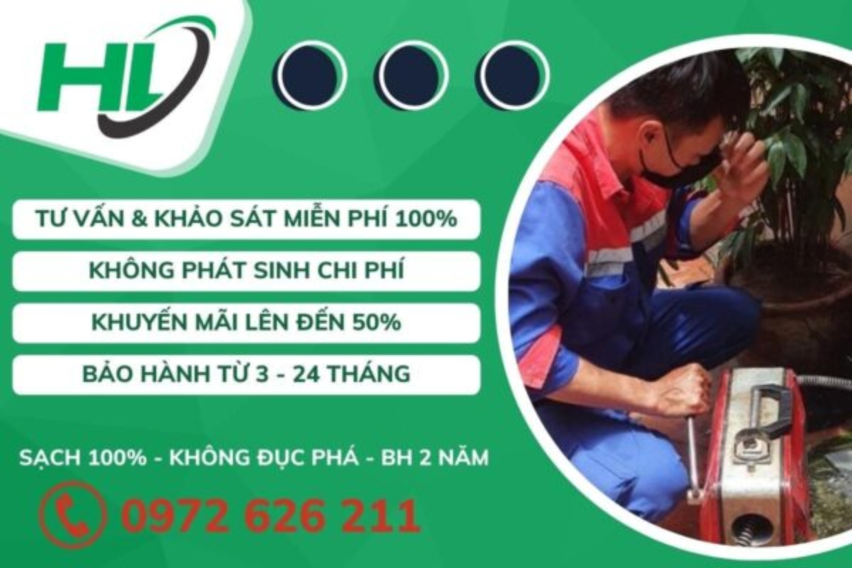 Đơn vị thông tắc cống giá rẻ tại Hà Nội - Công ty Hoàng Long
