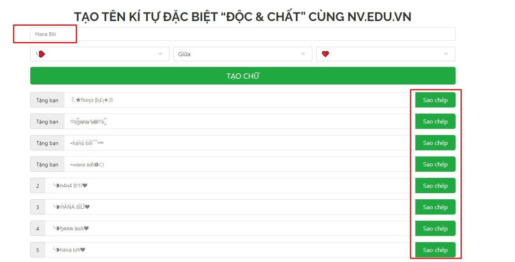 Tạo kí tự đặc biệt miễn phí dễ dàng và độc đáo cùng Du học Netviet