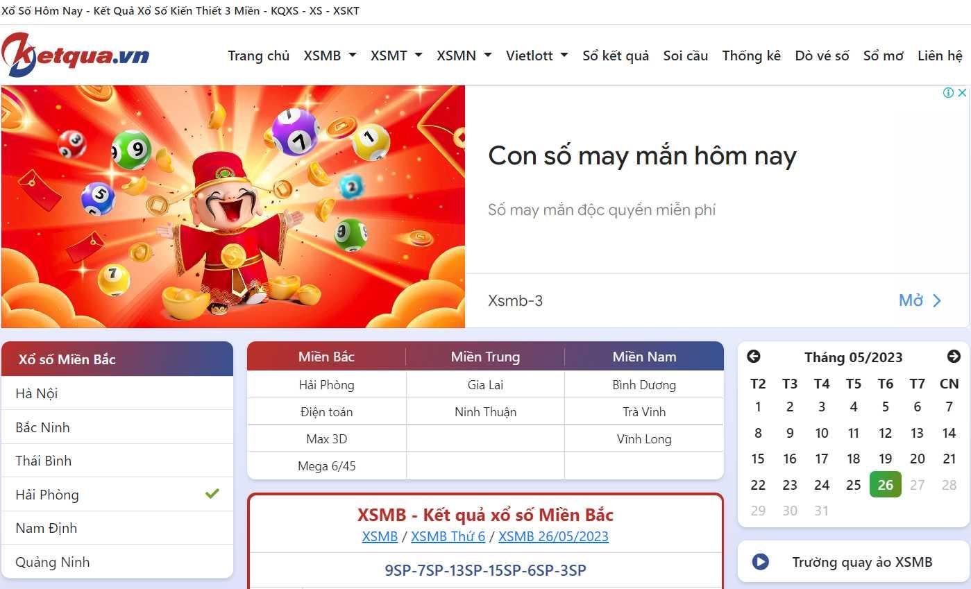 Ketqua.vn là trang web chính cung cấp các thông tin xổ số cần thiết cho bạn.