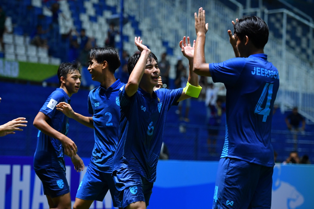 U17 Thái Lan thi đấu kiên cường và đã hái được thành quả. (Ảnh: AFC)