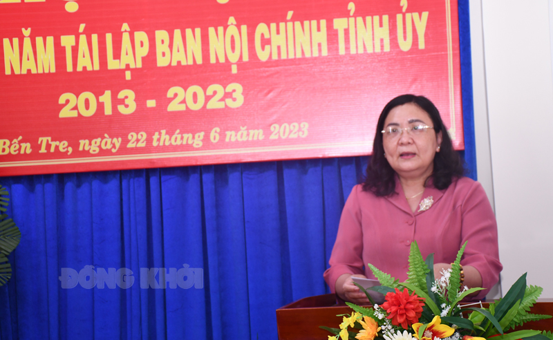 Phát biểu của Phó bí thư Thường trực Tỉnh ủy - Chủ tịch HĐND tỉnh Hồ Thị Hoàng Yến.