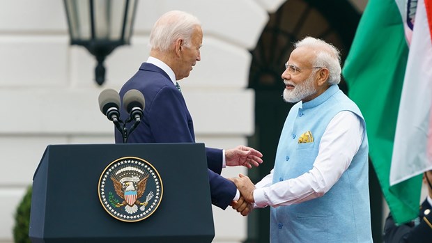 Tổng thống Mỹ Joe Biden và Thủ tướng Ấn Độ Narendra Modi. Nguồn: The Hill