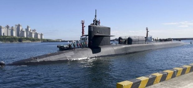 Tàu ngầm USS Michigan của Mỹ. (Nguồn: Korea Times)