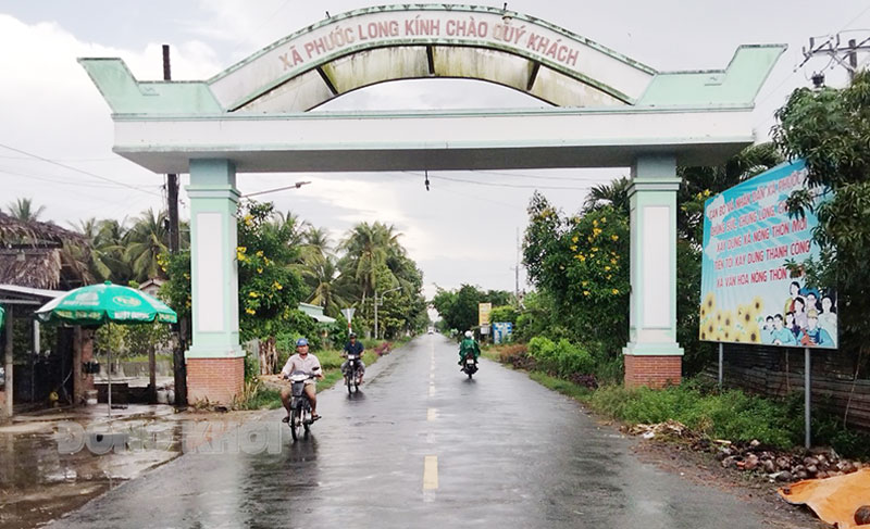 Đường vào xã Phước Long (Giồng Trôm).
