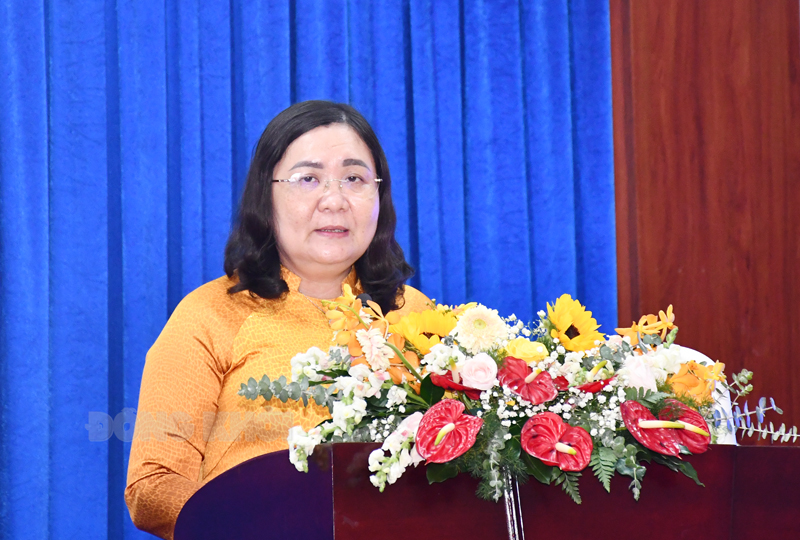 Phó bí thư Thường trực Tỉnh ủy - Chủ tịch HĐND tỉnh Hồ Thị Hoàng Yến Phát biểu bế mạc kỳ họp.
