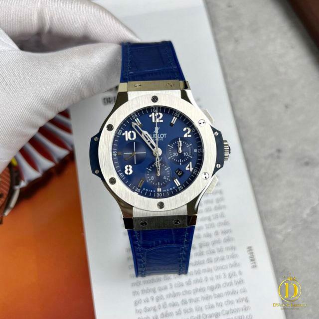 Mẫu đồng hồ Hublot Big Bang Chronograph Rep 1:1 dây da xanh tinh tế