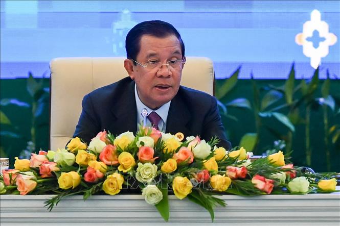 Bầu cử Campuchia: Thủ tướng Hun Sen kêu gọi người dân đi bỏ phiếu Thủ tướng Campuchia Samdech Techo Hun Sen trong cuộc họp báo tại Phnom Penh. Ảnh tư liệu: AFP/TTXVN