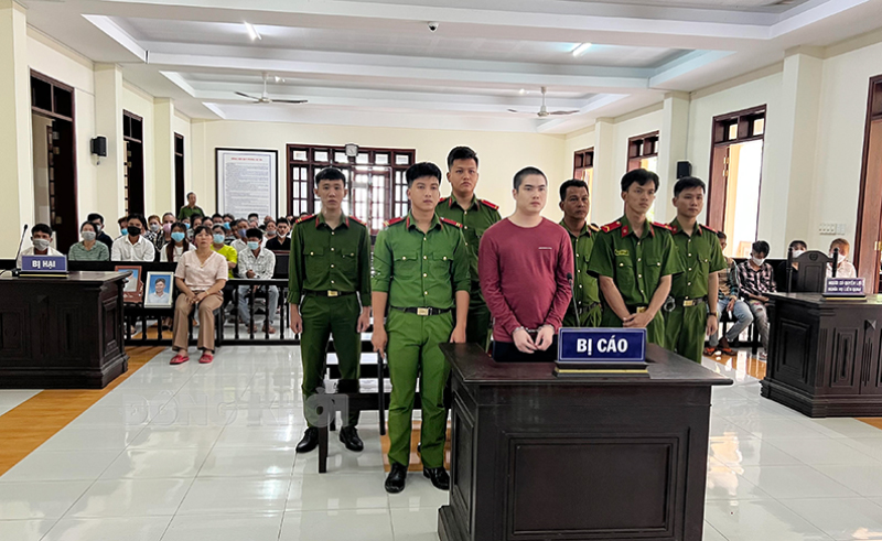 Bị cáo Thành tại toà.