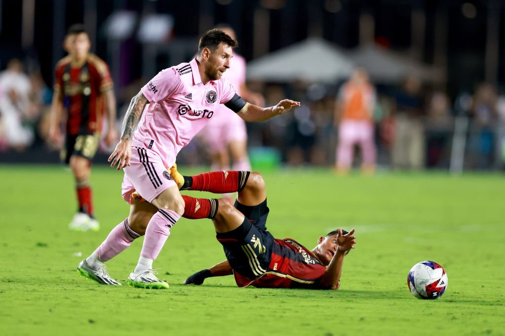 Messi lập cú đúp trong chiến thắng 4-0 của Inter Miami. Ảnh: Getty