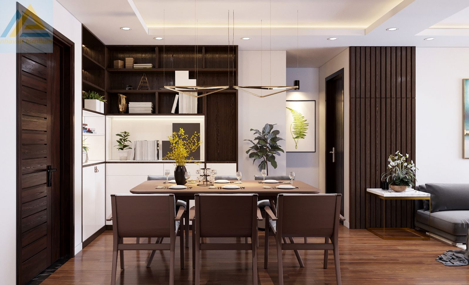 Công trình sử dụng chất liệu gỗ công nghiệp tại Nội thất Nhà Việt.