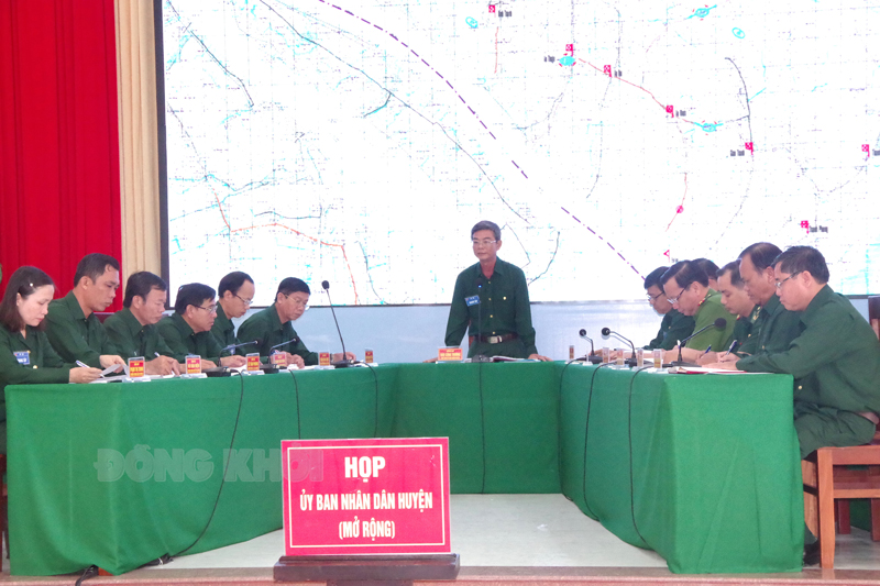 Khai mạc diễn tập Khu vực phòng thủ huyện Thạnh Phú năm 2023 Diễn tập cuộc họp UBND huyện.