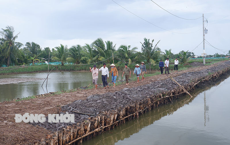 An Thạnh thi đua “Đồng khởi mới” trong xây dựng giao thông nông thôn Thi công nền hạ tuyến đường Cống Đá đến cầu Kênh 16 thuộc ấp An Ngãi B.