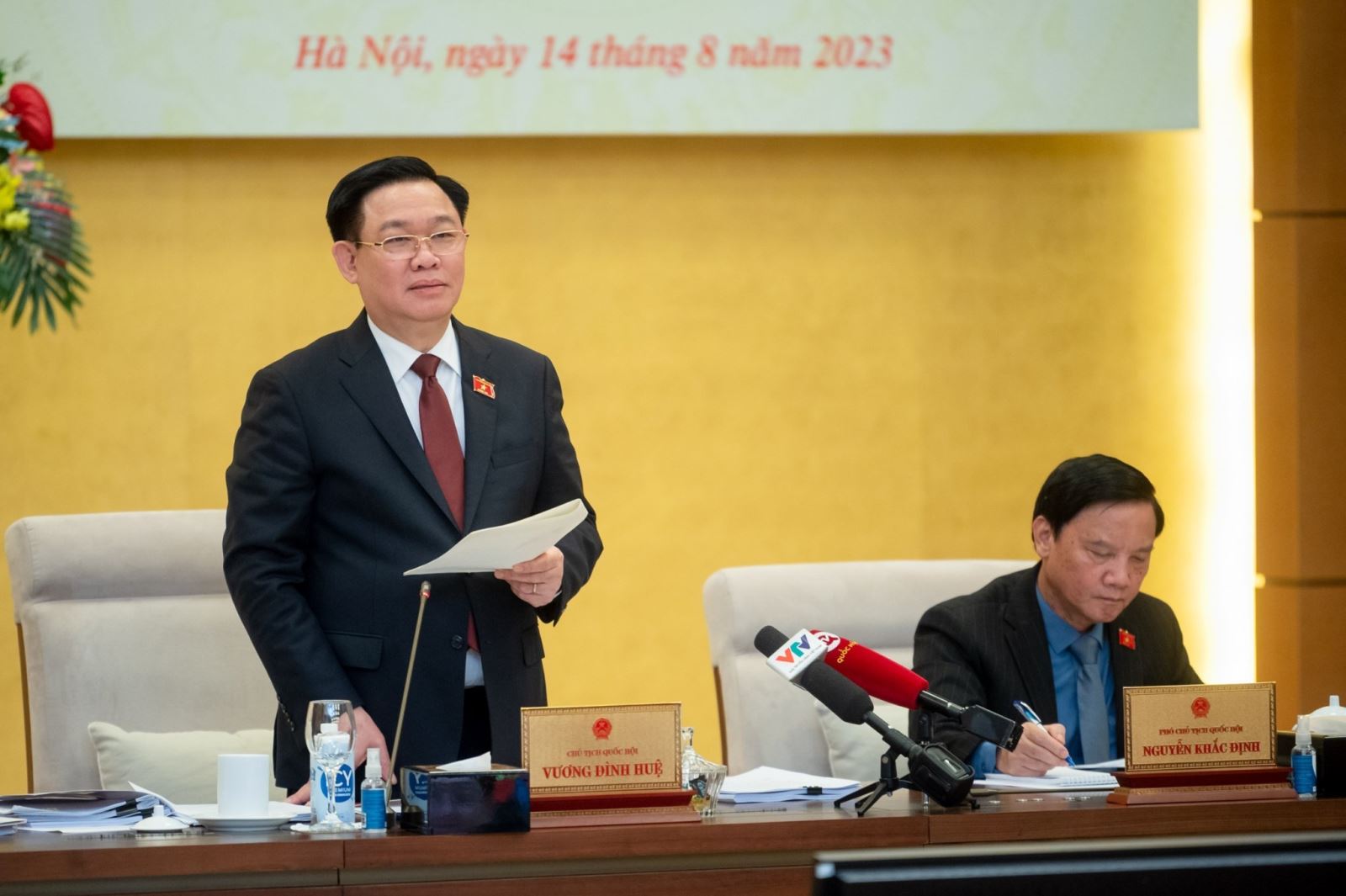 Cần có nghị quyết riêng về đổi mới giáo dục Chủ tịch Quốc hội Vương Đình Huệ phát biểu tại Phiên họp.