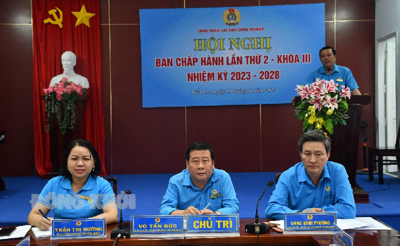 Hội nghị Ban Chấp hành Công đoàn các Khu công nghiệp tỉnh Chủ trì hội nghị.