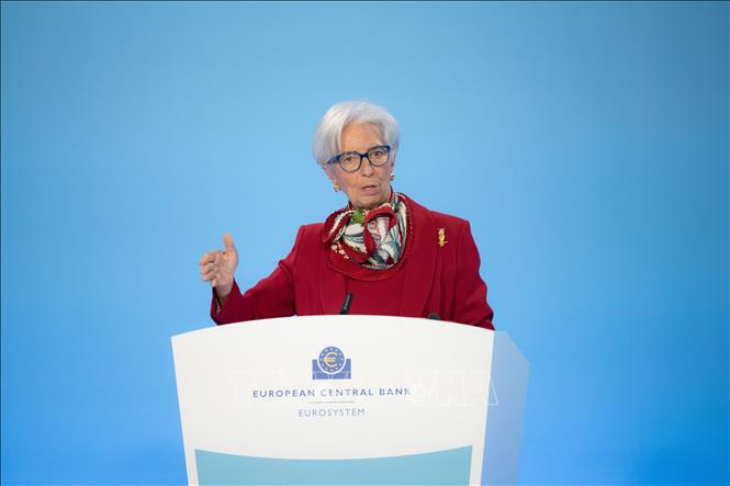 Chủ tịch Ngân hàng trung ương châu Âu Christine Lagarde . Ảnh: THX/TTXVN