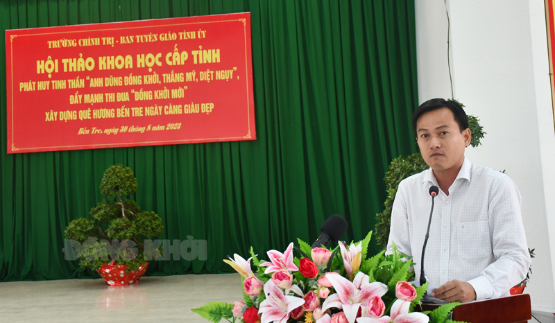 Bí thư Huyện ủy Mỏ Cày Nam Hà Quốc Cường