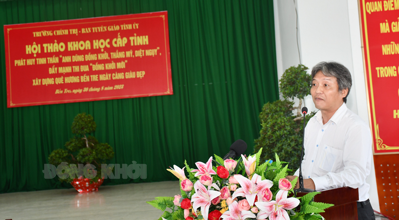 PGS.TS Trần Nam Tiến - Phó giám đốc Trung tâm Nghiên cứu biển đảo và biến đổi khí hậu - Trường Đại học Khoa học Xã hội và Nhân văn - Đại học Quốc gia TP. Hồ Chí Minh.