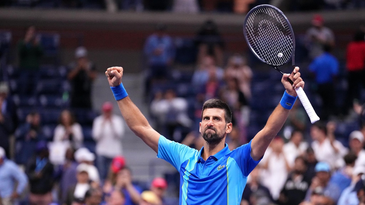 Nole thể hiện bản lĩnh của tay vợt số 1 TG khi lội ngược dòng thành công trước tay vợt đồng hương. (Ảnh: US Open)