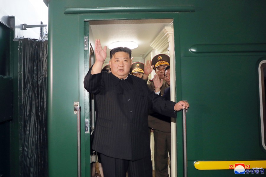Nhà lãnh đạo tối cao Triều Tiên Kim Jong-un đã rời Bình Nhưỡng sang thăm Liên bang Nga. Ảnh KCNA