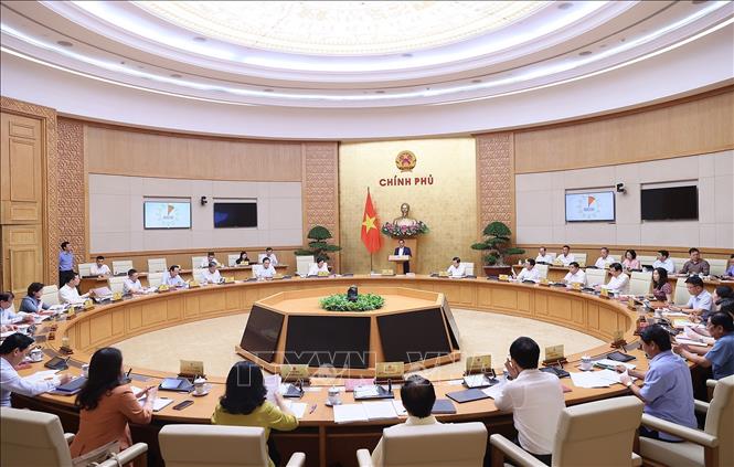 Phiên họp Chính phủ thường kỳ tháng 8 năm 2023. Ảnh: Dương Giang/TTXVN