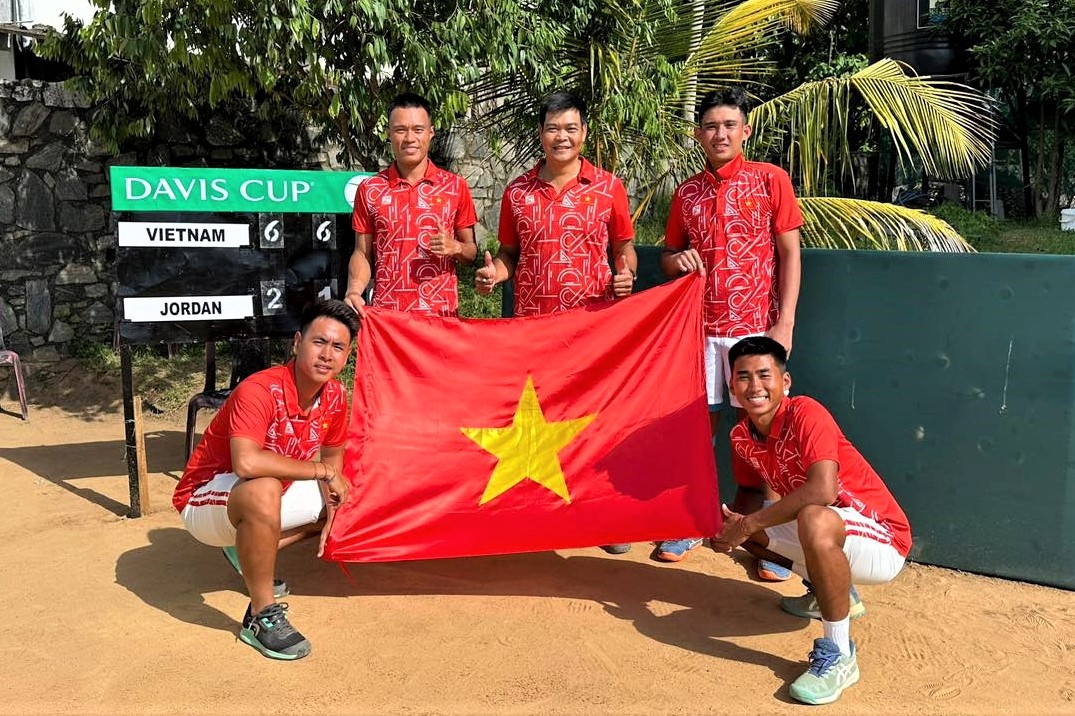 Chủ nhà Việt Nam sẽ chạm trán Nam Phi ở trận play-off nhóm II Davis Cup thế giới 2024