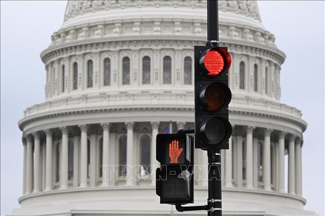 Tòa nhà Quốc hội Mỹ ở Washington DC., ngày 28-9-2023. Ảnh: AFP/TTXVN