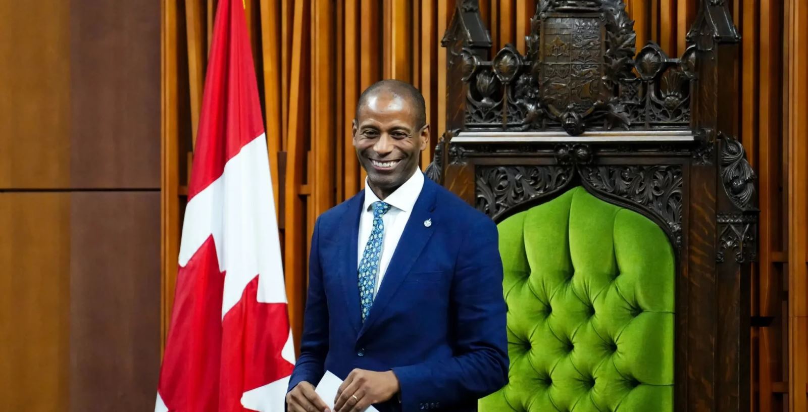 Nghị sĩ Đảng Tự do tỉnh bang Quebec, Greg Fergus, đã được bầu làm Chủ tịch Hạ viện thứ 38 của Canada. Ảnh: THE CANADIAN PRESS