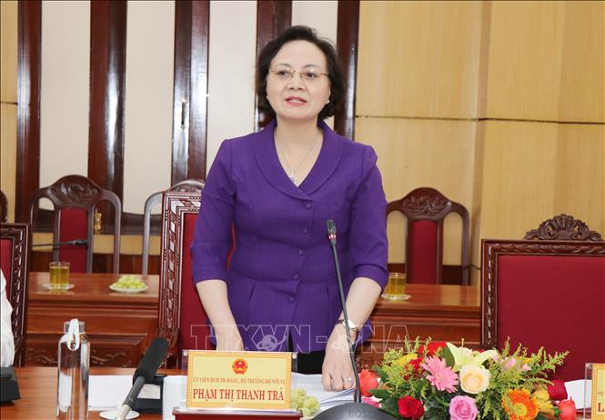 Bà Phạm Thị Thanh Trà, Ủy viên Trung ương Đảng, Bộ trưởng Bộ Nội vụ. Ảnh: Phạm Cường/TTXVN