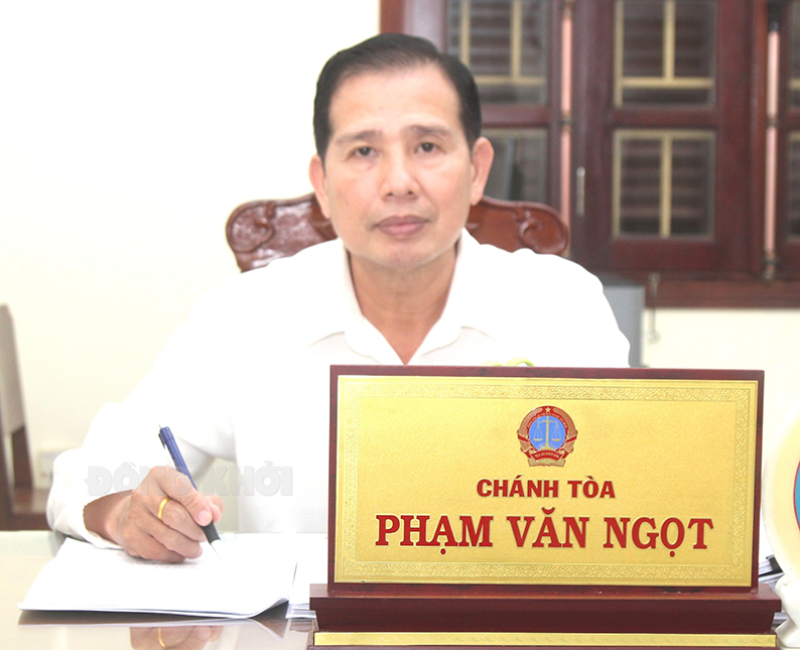 Nhiều lần không nhận tiền “bồi dưỡng” của đương sự Ông Phạm Văn Ngọt - Chánh tòa Tòa Gia đình và người chưa thành niên Tòa án nhân dân tỉnh Bến Tre.