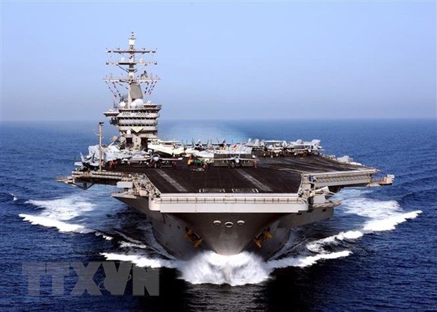 Tàu sân bay USS Dwight D. Eisenhower của Mỹ. Ảnh: AFP/TTXVN