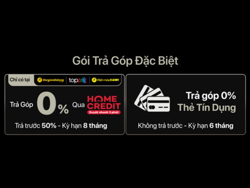 Các gói mua trả góp đặc biệt của Thế Giới Di Động