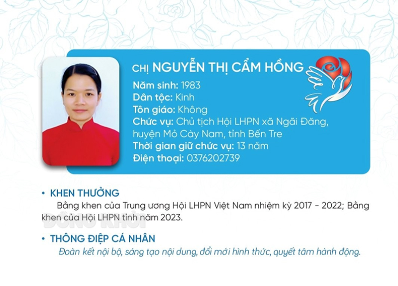 Chủ tịch Hội Phụ nữ cơ sở giỏi - những bông hoa tháng 10