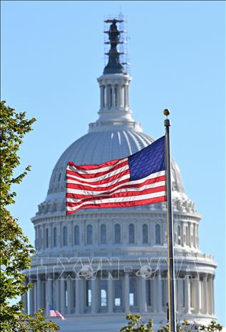 Quang cảnh Tòa nhà Quốc hội Mỹ ở Washington DC., ngày 16-10-2023. Ảnh: AFP/TTXVN