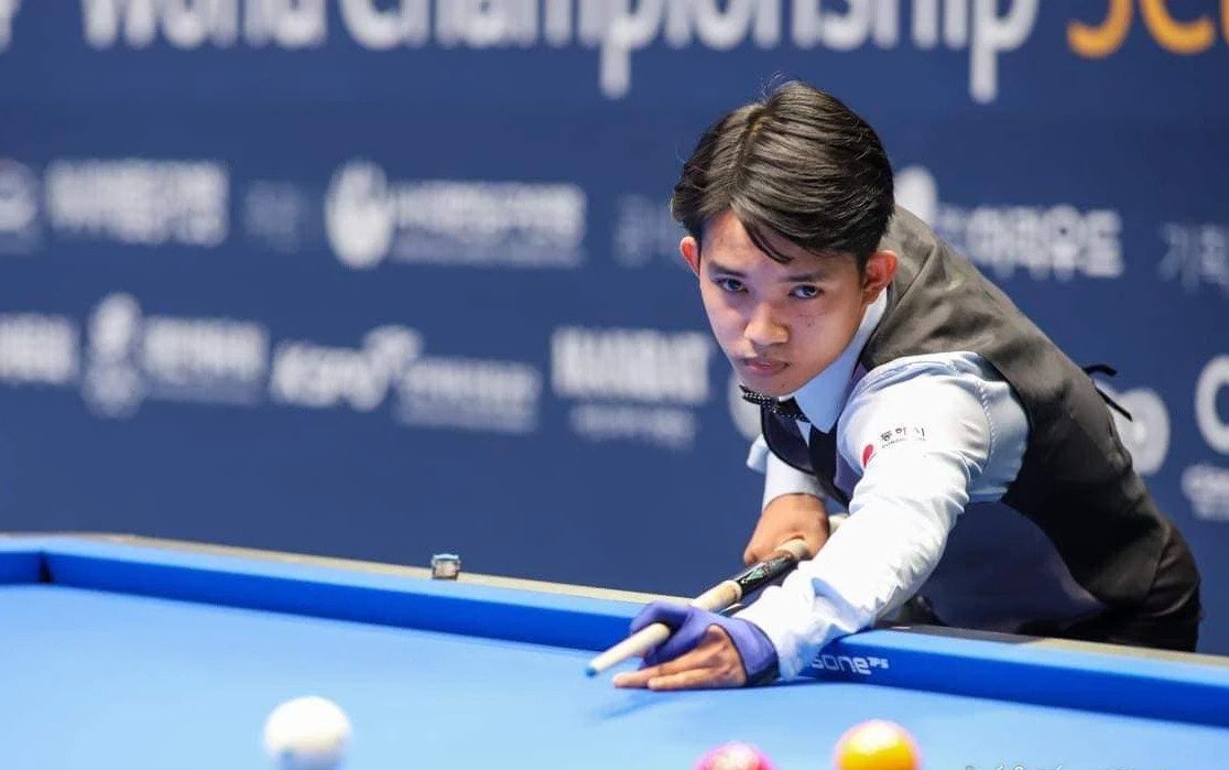 Hồng Thái đang là niềm tự hào của carom 3 băng Việt Nam tại World Cup tổ chức ở Veghel, Hà Lan năm nay (Ảnh: Thanh Niên)