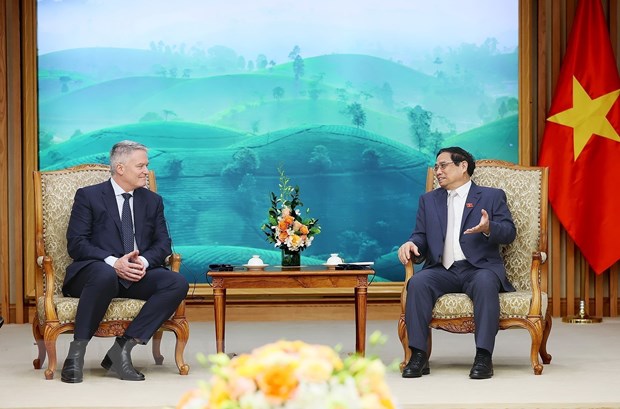 Thủ tướng cũng kêu gọi OECD hỗ trợ Việt Nam thúc đẩy các động lực tăng trưởng mới. (Ảnh: Dương Giang/TTXVN)