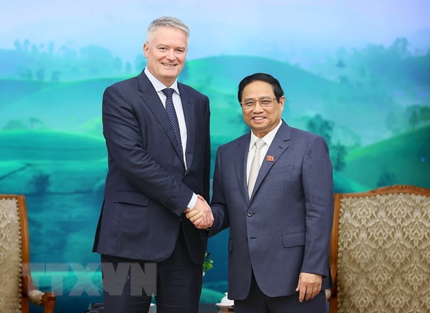 OECD: Việt Nam còn nhiều dư địa để thu hút đầu tư chất lượng cao Thủ tướng Phạm Minh Chính tiếp Tổng Thư ký OECD Mathias Cormann. (Ảnh: Dương Giang/TTXVN)