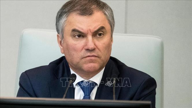 Chủ tịch Duma Quốc gia (Hạ viện) Nga Vyacheslav Volodin. Ảnh: AP/TTXVN