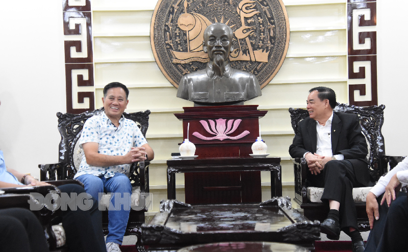 Chủ tịch UBND tỉnh Trần Ngọc Tam tiếp chào xã giao doanh nghiệp xúc tiến thương mại, xuất khẩu dừa sang Hoa Kỳ