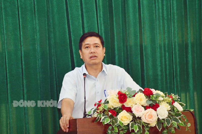 Phó trưởng Ban Tuyện giáo Tỉnh ủy Võ Thành Đô kết luận hội nghị.