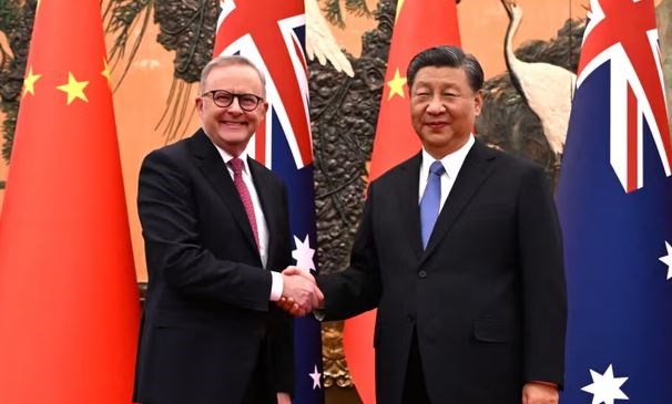 Australia và Trung Quốc cải thiện mối quan hệ song phương Thủ tướng Australia Anthony Albanese và Chủ tịch Trung Quốc Tập Cận Bình. (Nguồn: EPA)