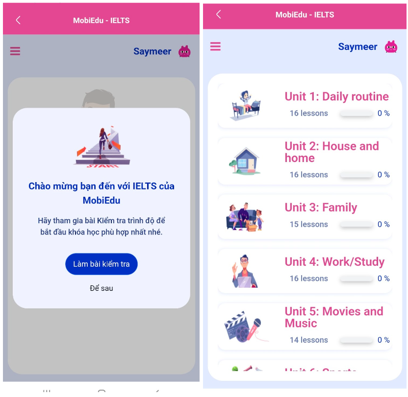 Thi thử IELTS miễn phí với nhà mạng Saymee từ MobiFone