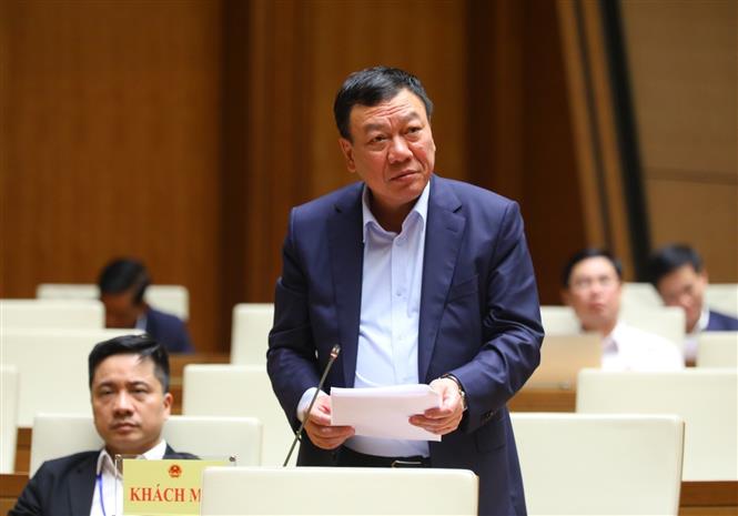 Các Bộ trưởng, trưởng ngành làm rõ vấn đề tội phạm, vi phạm pháp luật gia tăng Tổng Thanh tra Chính phủ Đoàn Hồng Phong phát biểu làm rõ một số vấn đề đại biểu Quốc hội nêu. Ảnh: Văn Điệp/TTXVN