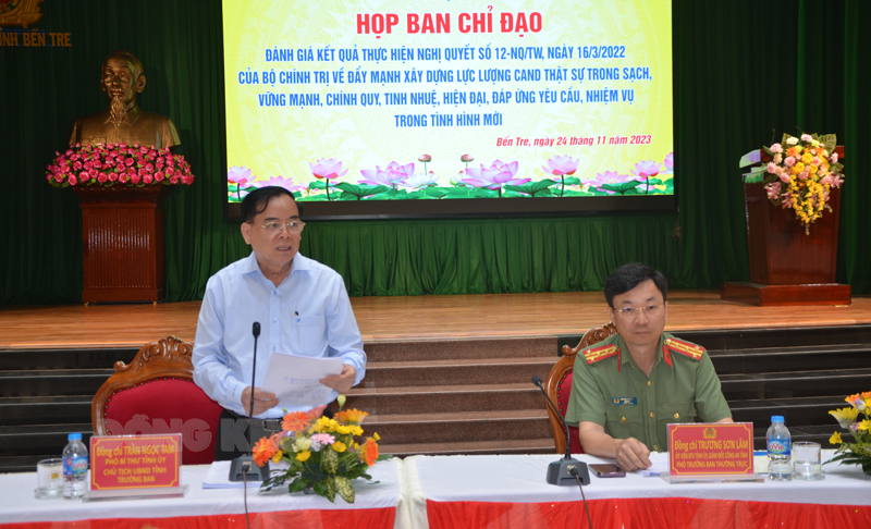 Chủ tịch UBND tỉnh Trần Ngọc Tam phát biểu kết luận.