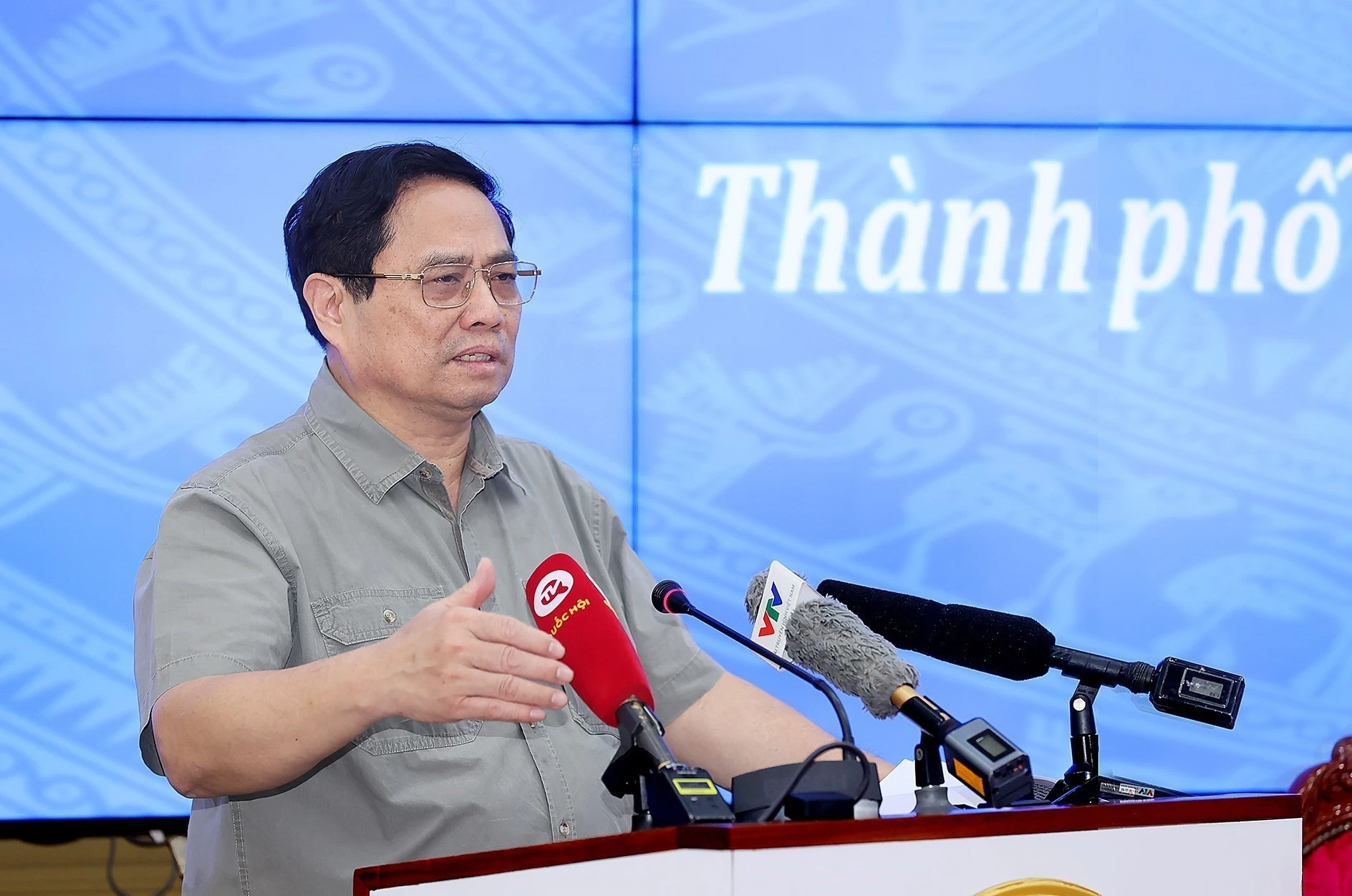Thủ tướng: Tạo bước chuyển đột phá, thúc đẩy TP Hồ Chí Minh phát triển nhanh Thủ tướng Phạm Minh Chính chủ trì Hội nghị lần thứ nhất của Ban Chỉ đạo 850. Ảnh: Dương Giang/TTXVN