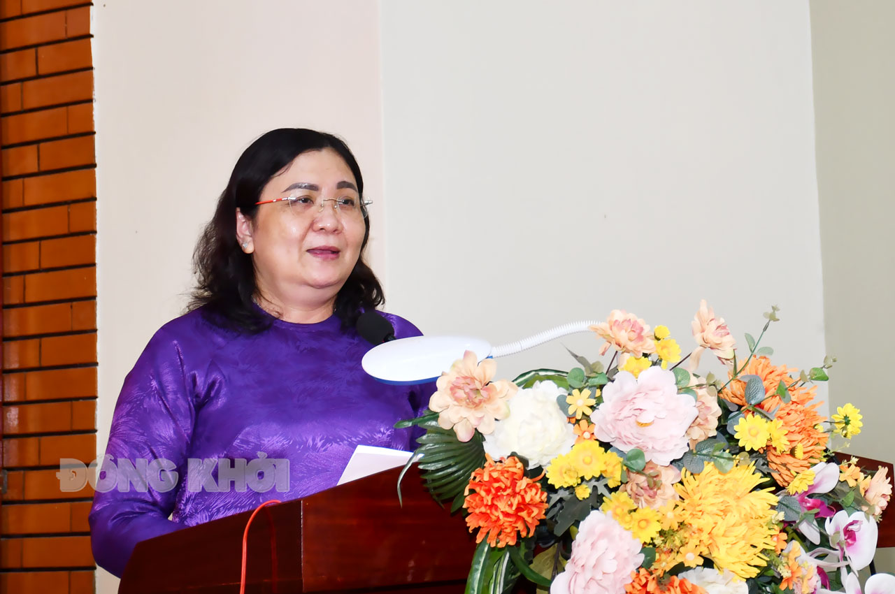 Phát biểu của Phó Bí thư Thường trực Tỉnh ủy, phụ trách Tỉnh ủy - Chủ tịch HĐND tỉnh Hồ Thị Hoàng Yến.