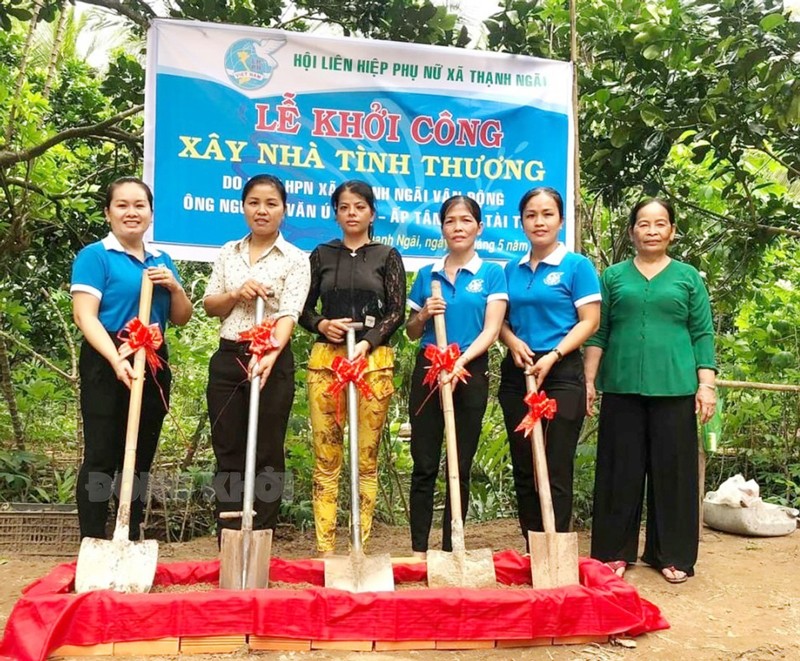 Hội Liên hiệp Phụ nữ xã Thạnh Ngãi tích cực tham gia xây dựng nông thôn mới Hội Liên hiệp Phụ nữ xã Thạnh Ngãi vận động xây dựng nhà tình thương cho phụ nữ có hoàn cảnh khó khăn về nhà ở. Ảnh: CTV