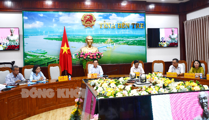 Tổng kết công tác năm 2023 và triển khai nhiệm vụ năm 2024 của ngành nội vụ Đại biểu điểm cầu tỉnh Bến Tre